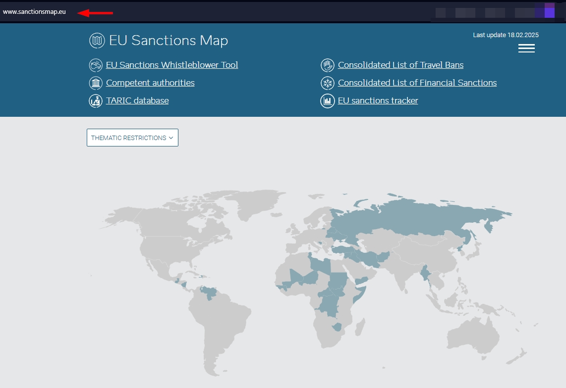 EU sanctions map