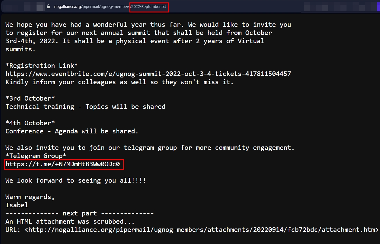 Find Telegram invite links in exposed text files