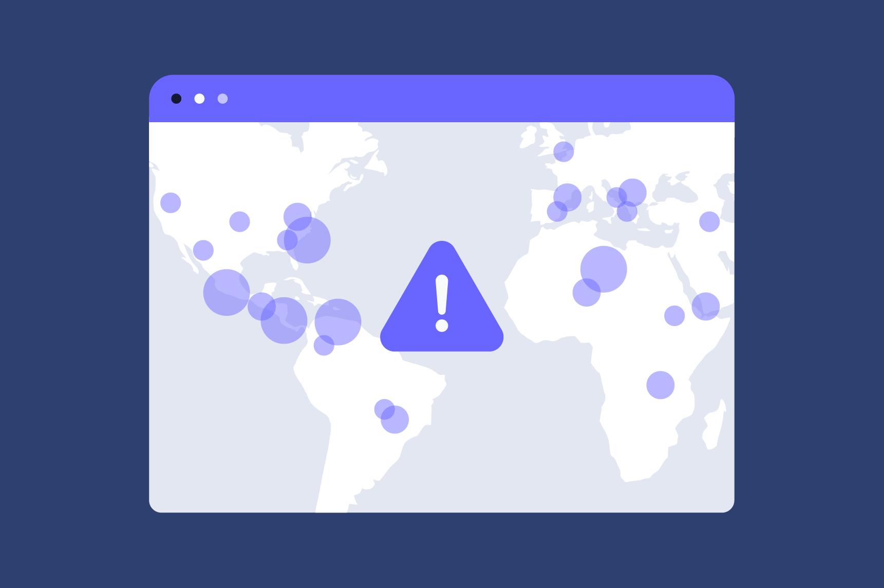 map with alert