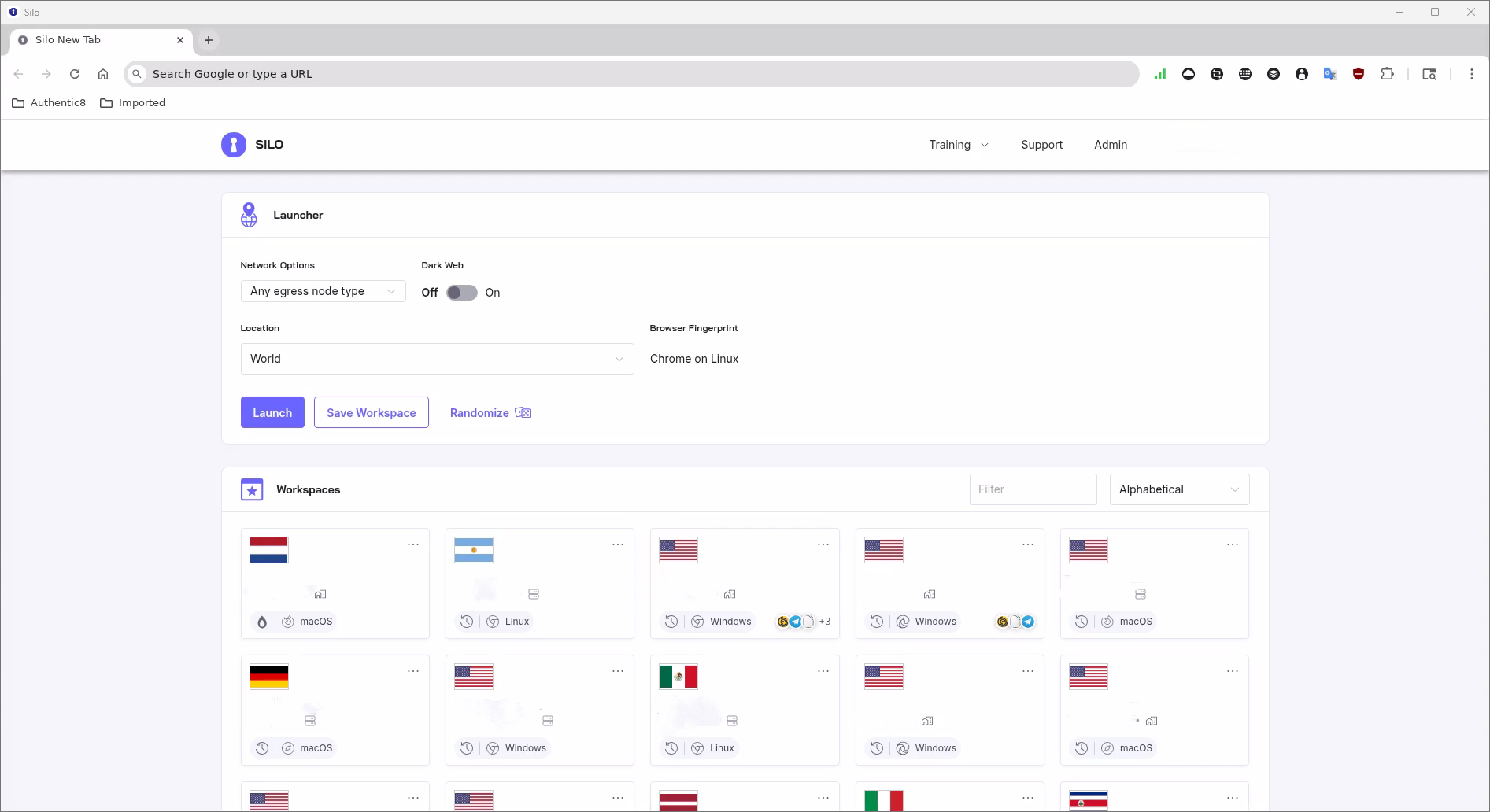 silo workspace launcher