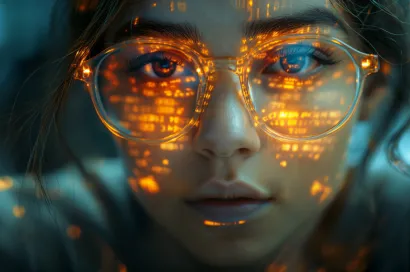 a woman, watching artificial intelligence create content