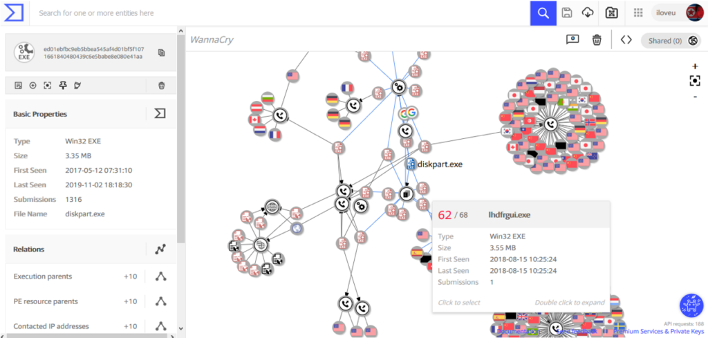 A screenshot of VirusTotal
