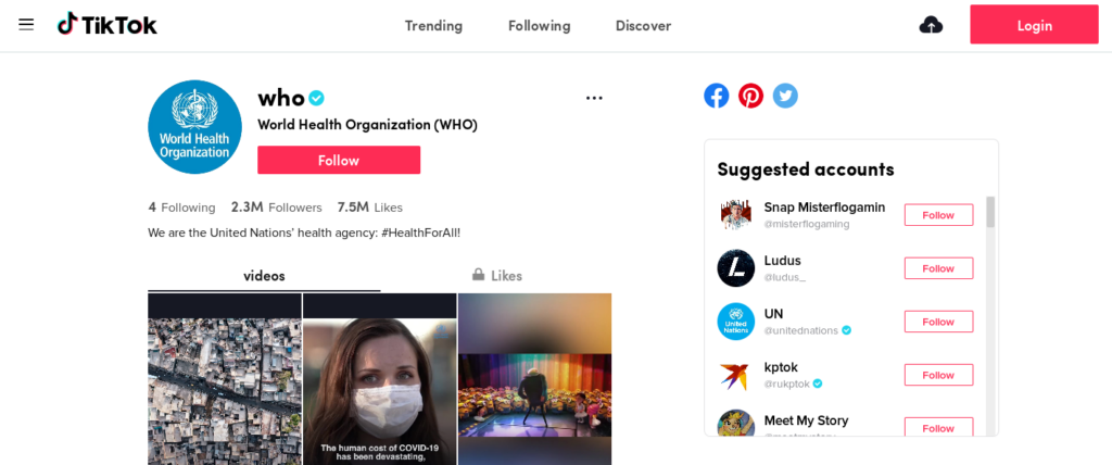 A screenshot showing user profile investigations in TikTok