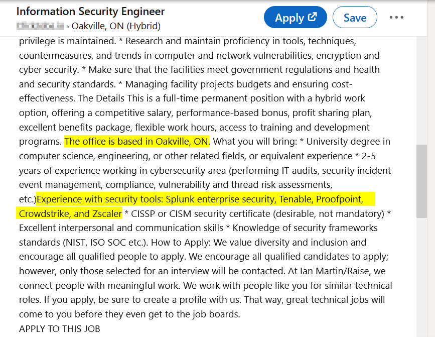 Job announcement example