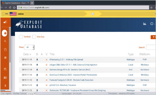 21. Tap into the most comprehensive collection of exploits on Exploit DB