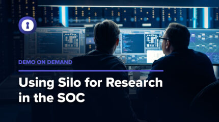 Silo for Research demo for the SOC
