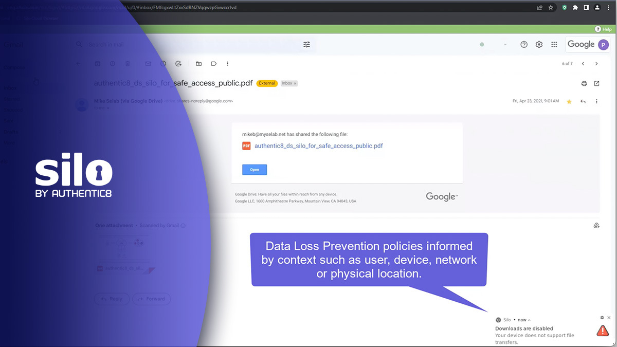 Allow app access with web-based isolation